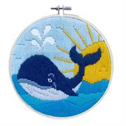 Long Stitch Kit Round, 22 x 22cm, Whale Song